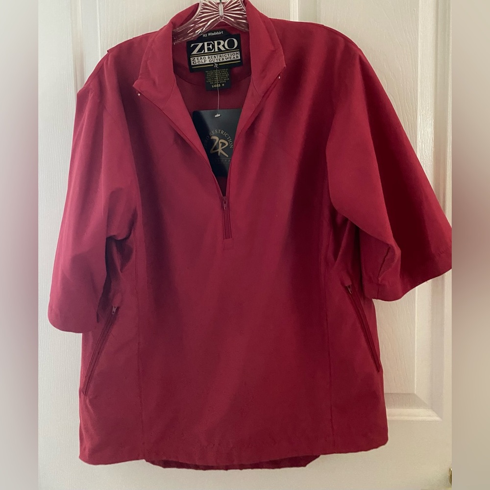 ZERO.. WOMENS Red Half-Zip Jacket